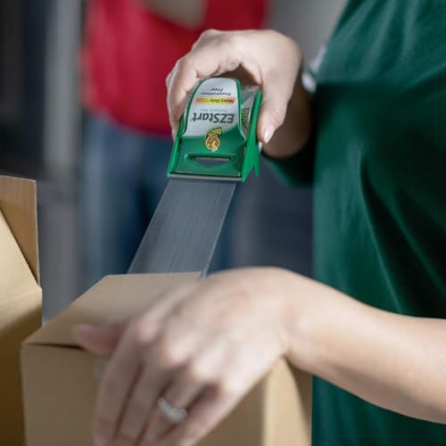 Duck EZ Start Clear Packing Tape with Dispensers – Quiet Easy Start Packaging Tape for Boxes,Shipping,Moving & Storage - 1.88 Inch x 22.2 Yards - 1.5" Core - Clear (824922),(Pack of 36) - size: 36 Rolls, 22.2 yds