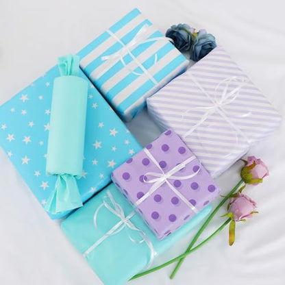 BEISHIDA 100 Sheets Blue Purple Tissue Paper Bulk for Gift Wrapping Bags - color: bluepurple100