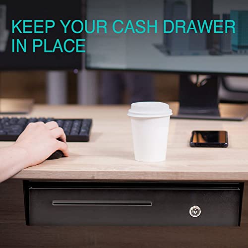 Cash Drawer Under Counter Mount Brackets 2.6 x 16.3 x 4.1 inches - Black - color: Black, size: 16 Inches (1 Pack)