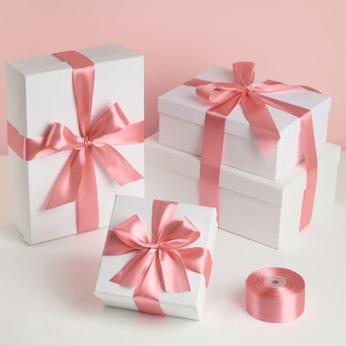 Mauproy Dusty Rose Satin Ribbon, 1-1/2 Inch, 50 Yards - color: Dusty Rose