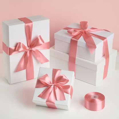 Mauproy Dusty Rose Satin Ribbon, 1-1/2 Inch, 50 Yards - color: Dusty Rose