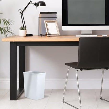 Superio Small 2.5 Gallon Plastic Trash Can, Waste Bin for Under Desk, Office, Bedroom, Bathroom- 10 Qt (2, White) - color: 2, White, size: 2.5 Gallon