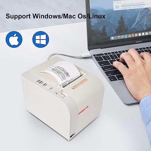 Rongta Thermal Receipt Printer, 80mm Receipt Printers, Thermal Pos Printer - color: White