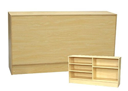 Only Hangers Cash Register Stand with 3 Height-Adjustable Shelves- 48" Black Melamine Checkout Counter - Available in Black and Maple. Available in 48" Wide and 72" Wide. (72" Wide, Maple) - color: Maple, size: 72" WIDE