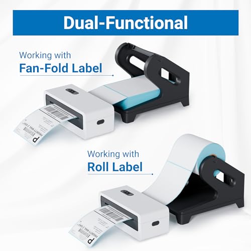 Jiose 4x6 Label Holder - Work with Desktop Thermal Printer (Black)