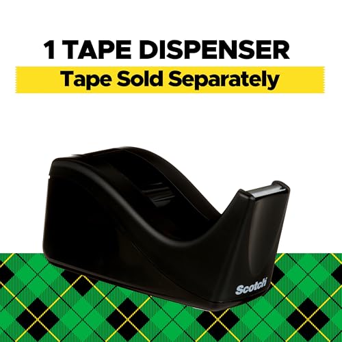 Scotch Desktop Tape Dispenser, Black Two-Tone, 1 Dispenser/Pack (C60-BK) - size: Up To 3/4 In
