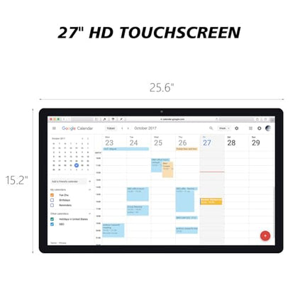 27 inches Touchscreen Digital Calendar & Wall Planners, Smart Whiteboard Calendar for Chore Chart & Work Schedule, Built in Speakers and Camera, Include Wall Mount & Desk Stand - size: 27-inch