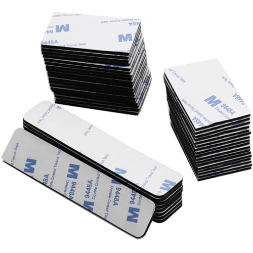 Double Sided Adhesive Pads,Heavy Duty Mounting Tape 50 Pcs 3mm Heavy Duty Picture Hanging Strips Strong Adhesive Foam Pads Waterproof Rectangle for Indoor & Outdoor