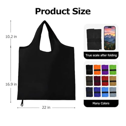 Foldable Shopping Bag, Reusable Grocery Bag Holder, Tote Bags - color: A1-black