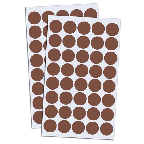 TownStix 8000 Pack, 3/4" Round Dot Stickers Circle Labels - Brown - color: Brown, size: 8000 Pack