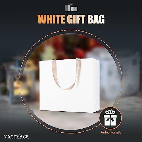 White Gift Bags Large Size, 20Pcs 12.5"x4.5"x11" Large Gift Bags - color: White, size: 12.5 x 4.5 x 11 Inch