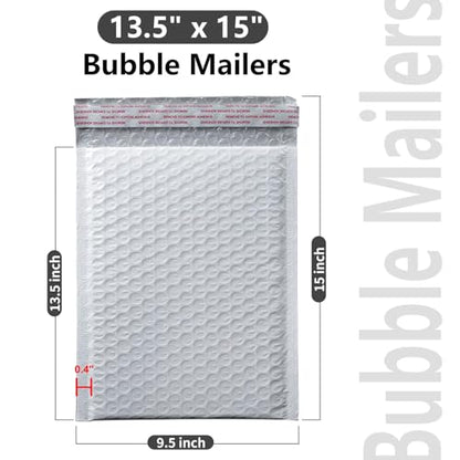 9527 Product Self Sealing Poly Bubble Mailers 9.5"x 13.5" Padded Shipping Envelopes 25Pcs - color: White, size: 9.5"x13.5"|25Pcs