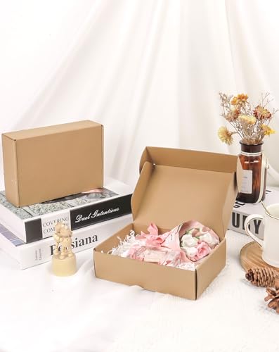 50 Pack Small Shipping Boxes, 7x5x2 Inch Brown Cardboard Boxes for Small Business - color: Brown, size: 7x5x2 inch