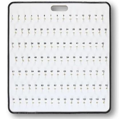 Replacement Metal Key Hooks, Spring Lock for Key Cabinets & Boards, 25 Pack - size: Pack of 25