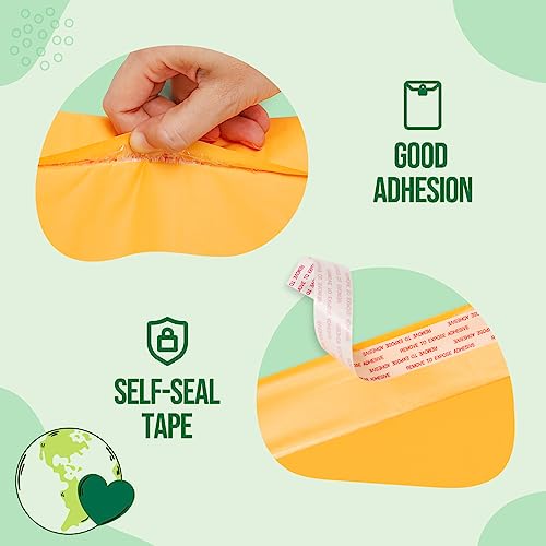 Fuxury Kraft Bubble Mailers 8.5x12 Inch 40 Pack Padded Envelopes #2 - color: Yellow, size: 8.5×12" 40PC