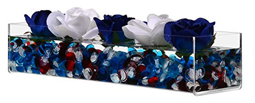 4 Pack Acrylic Retail Tray 15" x 4.5" Single Compartment Countertop Clear Countertop Product Merchandise Storage Organizer for Businesses and Shops by Marketing Holders