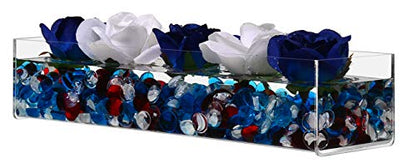 4 Pack Acrylic Retail Tray 15" x 4.5" Single Compartment Countertop Clear Countertop Product Merchandise Storage Organizer for Businesses and Shops by Marketing Holders