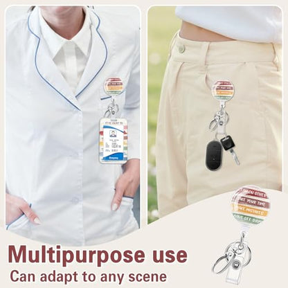 Teacher Lanyard with Retractable Badge Reel, Detachable Id Holder - color: Inspirational Quote