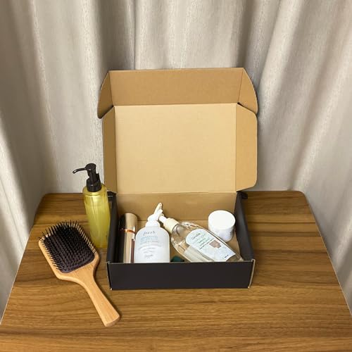 24 Pack 10x7x3 inch Black Shipping Boxes, Cardboard Packaging Mailing Boxes - size: 10x7x3 Inches