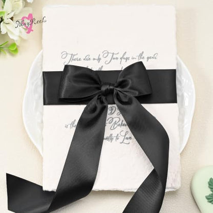 MAYREEL 1.5 inch Black Double Faced Satin Ribbon 50 Yards - color: Black, size: 1-1/2 Inch