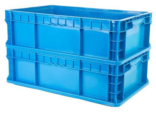 Hudson Exchange 24 x 15 x 7.5" Straight Wall Handled Storage Container Tote, Blue - color: Blue, size: 1 Pack