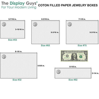 TheDisplayGuys 25 Cardboard Gift Jewelry Boxes w/Paddings #65-6.0x5.0x1 - color: Silver Foil
