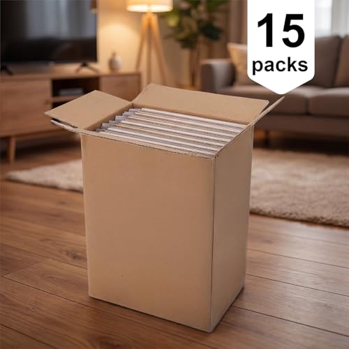 CRUGLA 9x9x9 Shipping Boxes 15 Pack, White Corrugated Cardboard Boxes with Side-Lock and Pre-Applied Double-Sided Tape, Easy Assemble Packing Mailer Boxes for Small Business Shipping - size: 9x9x9 Inch 15 Pack