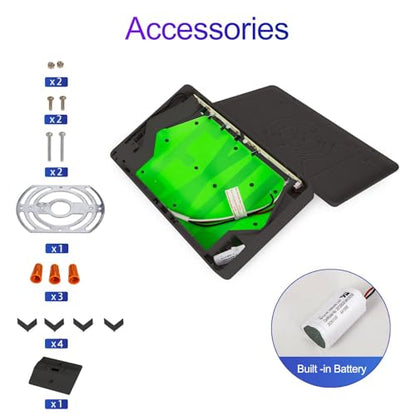 6 Pack LED Emergency Exit Sign, Universal Mount OSHA Compliant - color: Black Green, size: 6 Pack