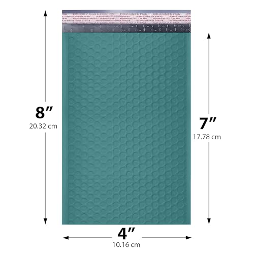 Green Bubble Mailers 4x8, Self Seal Poly Padded Envelopes #000, 500 Pack - color: Green, size: 4"x8" / 500 Pack