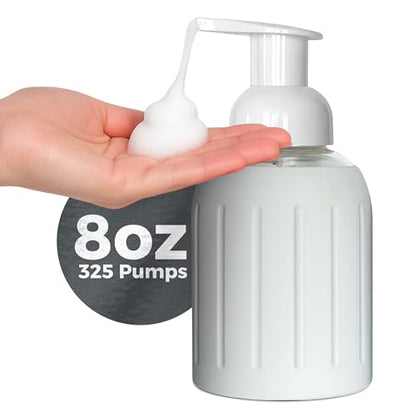 Foaming Glass Hand Soap Dispenser Pump Stone 8oz - color: Stone