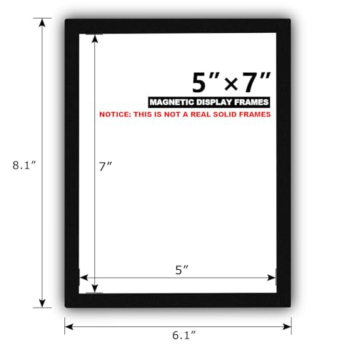 15 Pcs Magnetic Signs Holder, for 5" x 7" Letter, Sturdy PVC Magnetic Document Holder, Magnetic Picture Poster Frame, Can Self-Adhesive Wall/Door/Window or Magnetic for Refrigerator - size: 15 Pcs- 5"×7"