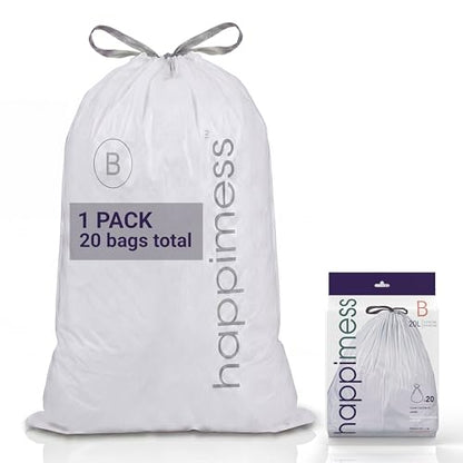 happimess 20-Count Unscented 5.3 Gal Trash Bags, Clear - color: Clear, size: 20 Count (Pack of 1)
