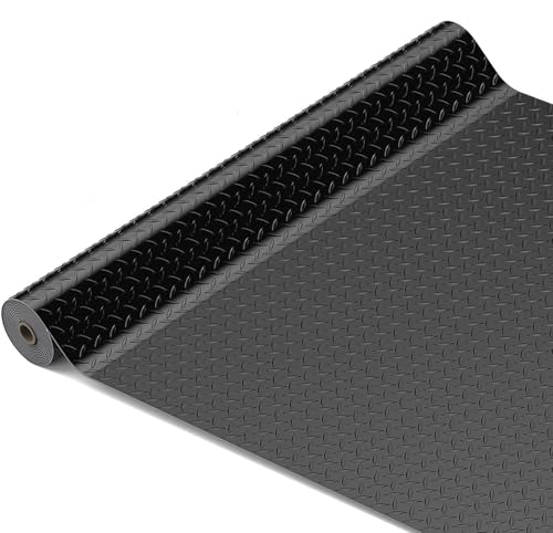BESEA 4 x 6 FT Garage Floor Mat, Diamond Plate Rubber Flooring Roll - size: 6FT