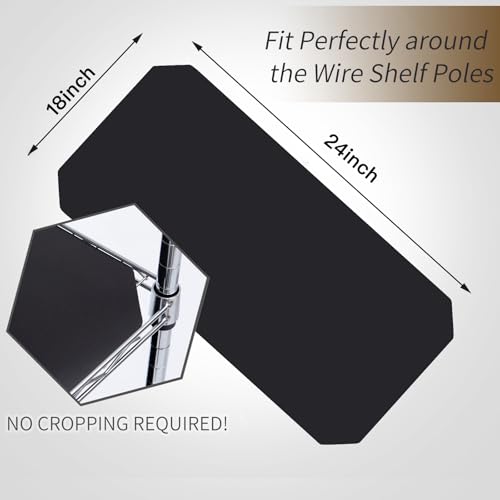 Poofzy Wire Shelf Liner 18" x 24", Set of 5 Black - color: Black, size: 18"x24" 5pcs