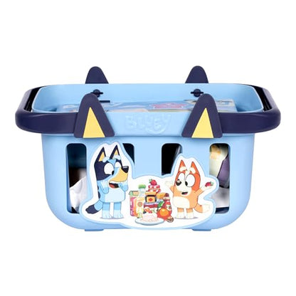 Bluey Shopping Basket, 9 Grocery Accessories, Toddler Pretend Play - style: Shopping Basket