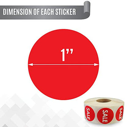 1000 Stickers/Roll 50 Percent Permanent 1" Label Discount Sticker - style: 50% Off