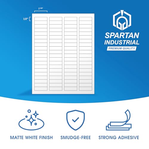 1.75" X 0.5" Matte White Return Address Labels (30 Sheets, 2400 Stickers) - size: 1-3/4" X 1/2"