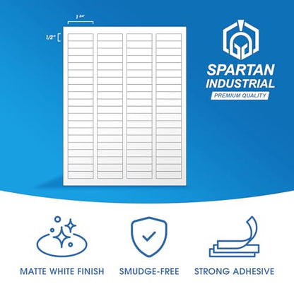 1.75" X 0.5" Matte White Return Address Labels (30 Sheets, 2400 Stickers) - size: 1-3/4" X 1/2"