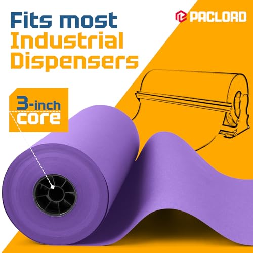 USA Made 18" x 8640" (720 ft) Lilac Kraft Paper Roll, Large Size - color: Lilac, size: 1 Roll