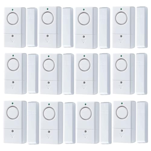 Door Window Alarms, 120DB Door Alarms for Kids Safety, Security Alarm with Chime for Store Pool, 12 Pack - style: 12 Pack