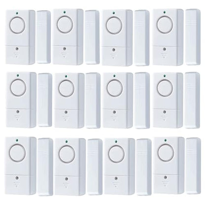 Door Window Alarms, 120DB Door Alarms for Kids Safety, Security Alarm with Chime for Store Pool, 12 Pack - style: 12 Pack