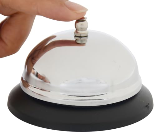 Call Bell 3.3 in,Dinner Service Desk Bell,Steel,Anti-Rust, Clear,Loud,1Pcs - color: Call Bell 1 Pack, size: Silver 3.3 Inch
