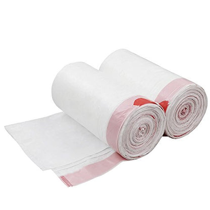 6 Gallon White Drawstring Trash Bags, 120 Counts
