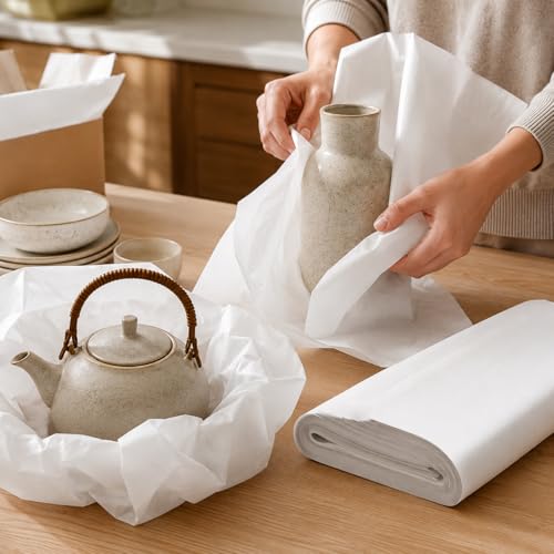 100 Packing Paper Sheets for Moving Supplies, 12x24 Newsprint Wrapping Paper for Mugs & Ornaments - Box Filler Supplies - size: 12x24
