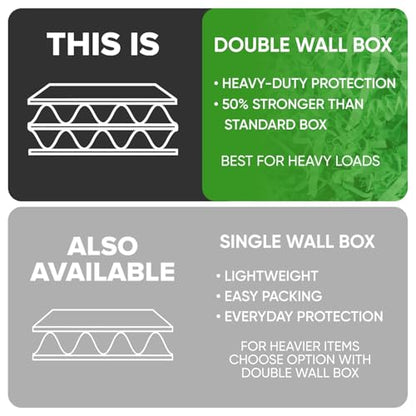 1 Cu Ft Ready To Ship Carton with Light Green Crinkle Paper 12x12x12" - color: Light Green, size: Double Wall Box
