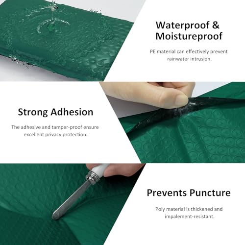 Famagic 6x10 Bubble Mailers for Cards, Ultramarine Green, 25pcs, Usable 6x9 - color: Ultramarine Green, size: 6x10 25pcs