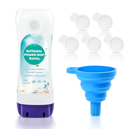 Bisenkud Leak-Resistant Refillable Bottle for Swiffer® Power Mop™, 720mL
