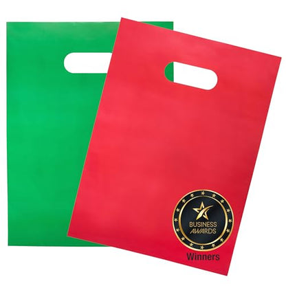 Choice Marts 200 Red And Green Plastic Bags 9x12 Merchandise Bags - color: Red & Green
