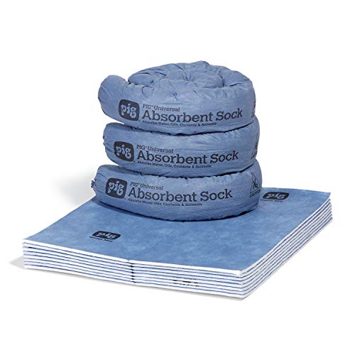 PIG Water Absorbing Kit | Absorbs up to 5 Gallons per kit | Blue | PM50490 - size: 5-Gallon Absorbency