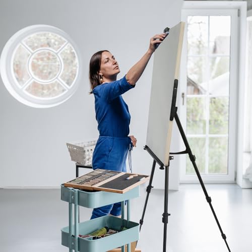 RRFTOK 3 Pack 17-66 Inch Art Easel Stand for Painting and Sign, Black - style: 66B 3-Pack